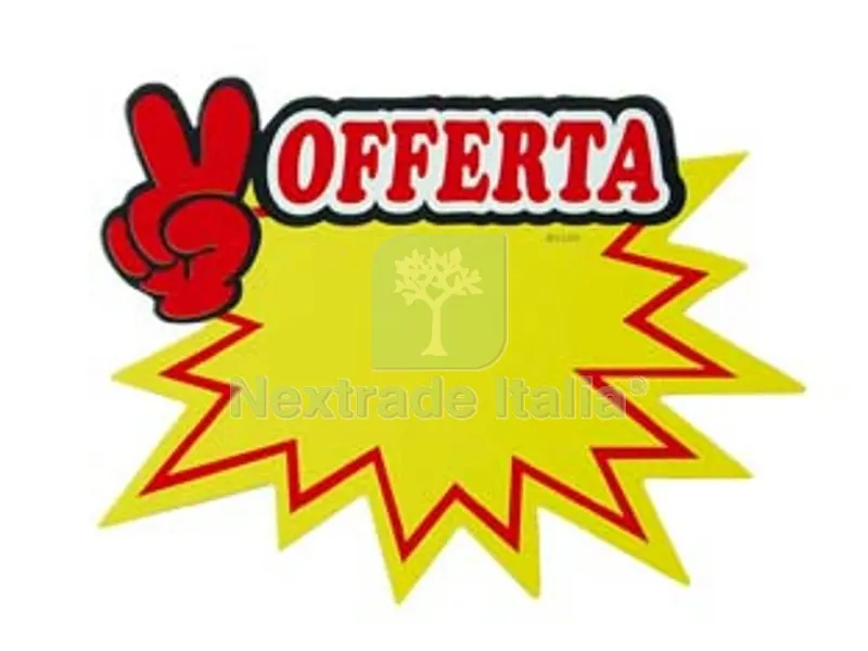 5BLISTER Cartello Etichette "offerta" - mm.170x130 — Casalinghi e organizzazione — rif. FERX.FER223454