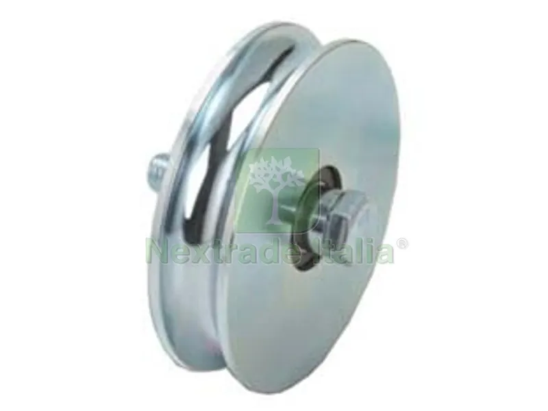 Ruota Cancelli Gola Tonda con 2 Cuscinetti a Sfera ART.405 - ? mm.100x28 - portata Kg.410 — Accessori bagno — rif. FERX.FER224185