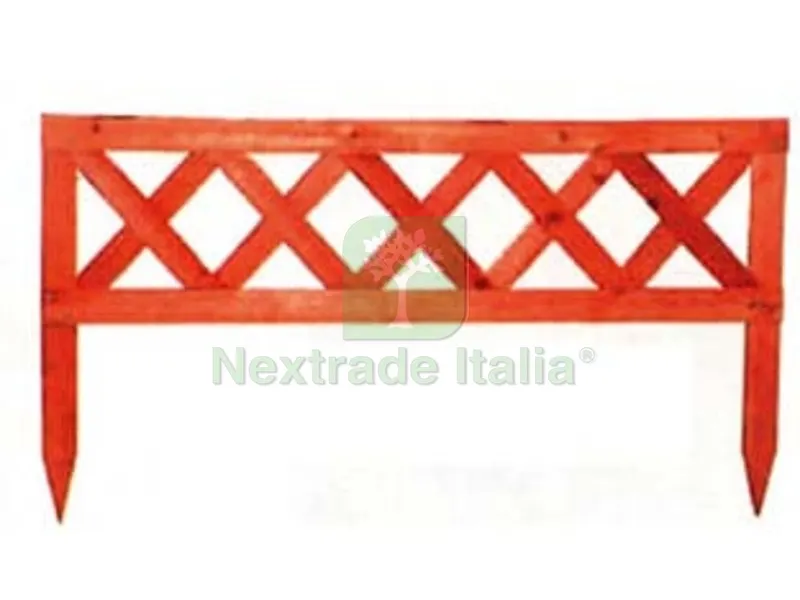 2PZ STECCATO IN LEGNO TRALICCIO STRETTO - cm.90x50h. — Staccionate e steccati — rif. FERX.FER224475