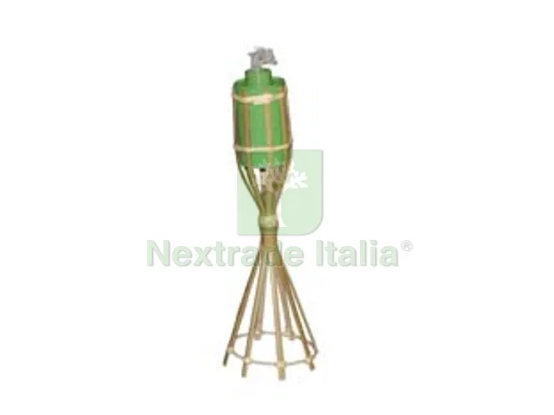 12PZ TORCIA IN BAMBU' CON BASE DA APPOGGIO - cm.35h. con serbatoio ø cm.10x5,5h. — Illuminazione — rif. FERX.FER224611 12PZ TORCIA IN BAMBU' CON BASE DA APPOGGIO - cm.35h. con serbatoio ø cm.10x5,5h. — Illuminazione — rif. FERX.FER224611
