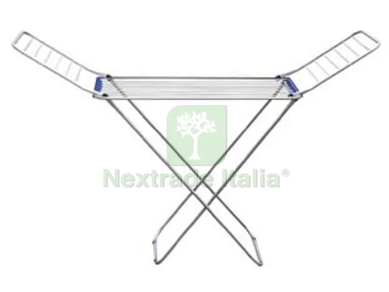 STENDIBIANCHERIA IN ALLUMINIO "SCIROCCO" MT.20 - cm.185x55x120h. — Stendibiancheria e bucato — rif. FERX.FER224697