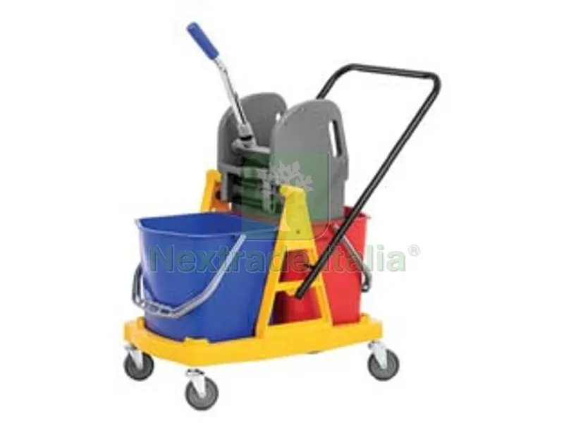 Carrello Lavapavimento Mocio Strizzatore "clean Hard" - lt.34 di capienza - cm.71x43x95h. — Casalinghi e organizzazione — rif. FERX.FER226103