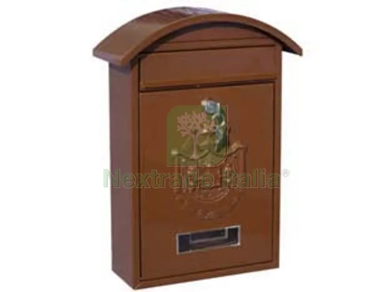 Cassetta Postale con Tetto e Chiave a Cilindro per Esterni Marrone - cm.21x6x31h. - colore marrone — Serrature e cilindri — rif. FERX.FER229586