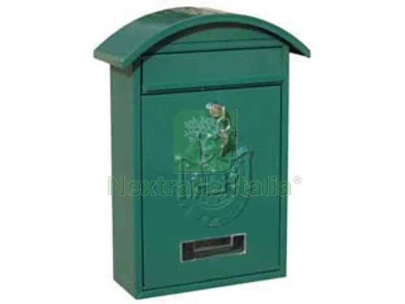 Cassetta Postale con Tetto e Chiave a Cilindro per Esterni Verde - cm.21x6x31h. - colore verde — Serrature e cilindri — rif. FERX.FER229593