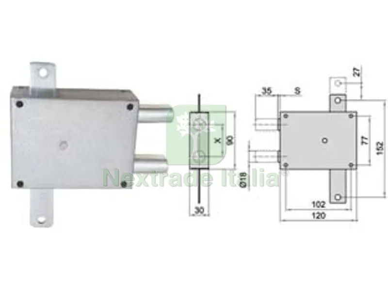 DEVIATORE DOPPIO PERNO A PIASTRA - DX (201/50) — Rubinetti e valvole — rif. FERX.FER229944 DEVIATORE DOPPIO PERNO A PIASTRA - DX (201/50) — Rubinetti e valvole — rif. FERX.FER229944