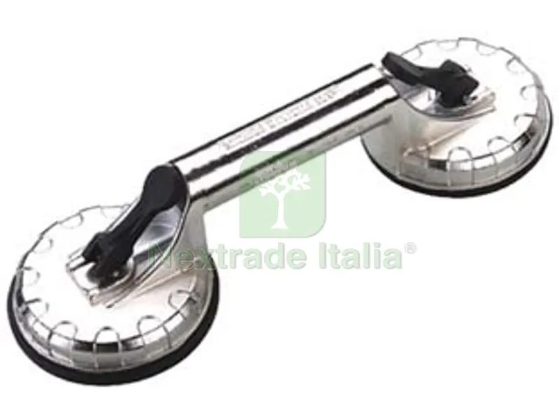 Ventosa in Gomma Doppia per Vetri Scocca in Alluminio — Casalinghi e organizzazione — rif. FERX.FER230520 Ventosa in Gomma Doppia per Vetri Scocca in Alluminio — Casalinghi e organizzazione — rif. FERX.FER230520