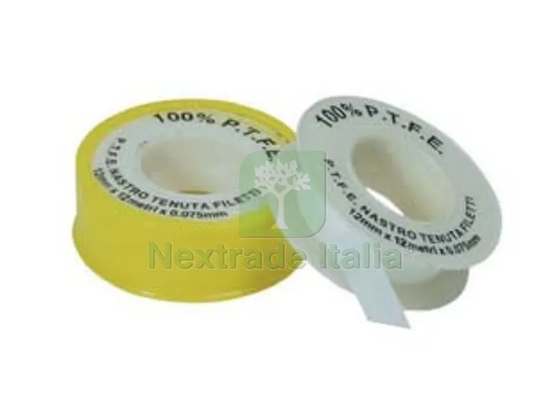 10PZ NASTRO TEFLON PROFESSIONALE GAS MM.12 MT.12 MM.0,075 — Guarnizioni e tenute — rif. FERX.FER231107 10PZ NASTRO TEFLON PROFESSIONALE GAS MM.12 MT.12 MM.0,075 — Guarnizioni e tenute — rif. FERX.FER231107