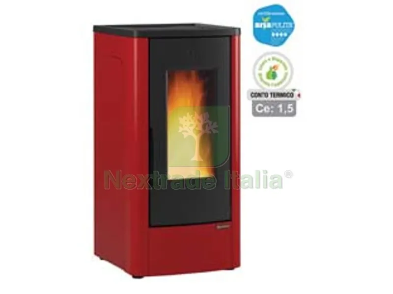 Stufa a Pellet Dahiana Plus Canalizzata 10KW Bordeaux (conto Termico) - misure cm.52,5x60,2x108h. - peso Kg.160 — Stufe e camini — rif. FERX.FER231190 Stufa a Pellet Dahiana Plus Canalizzata 10KW Bordeaux (conto Termico) - misure cm.52,5x60,2x108h. - peso Kg.160 — Stufe e camini — rif. FERX.FER231190