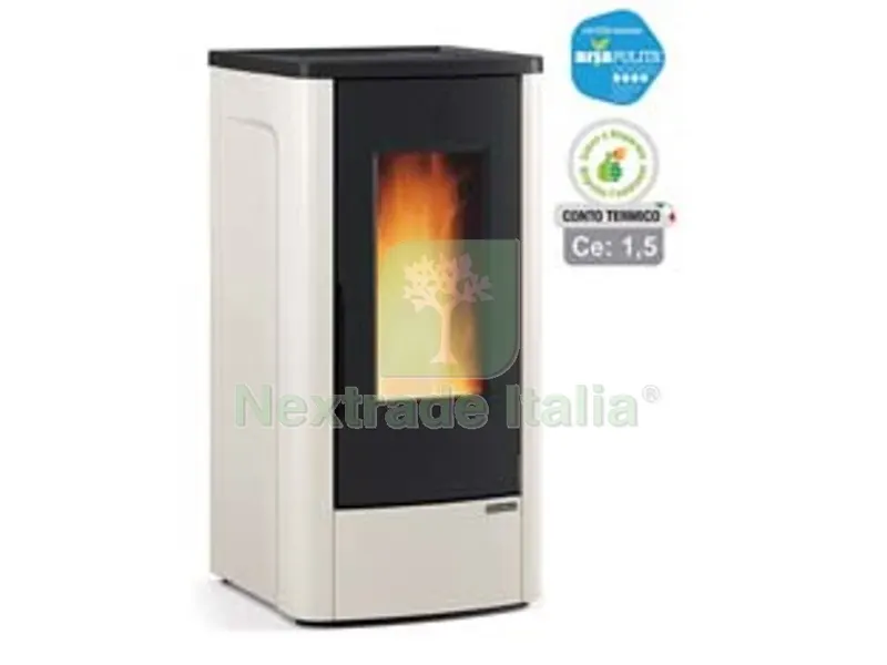 Stufa a Pellet Dahiana Plus Canalizzata 10 KW Avorio (conto Termico) - misure cm.52,5x60,2x108h. - peso Kg.160 — Stufe e camini — rif. FERX.FER232005 Stufa a Pellet Dahiana Plus Canalizzata 10 KW Avorio (conto Termico) - misure cm.52,5x60,2x108h. - peso Kg.160 — Stufe e camini — rif. FERX.FER232005