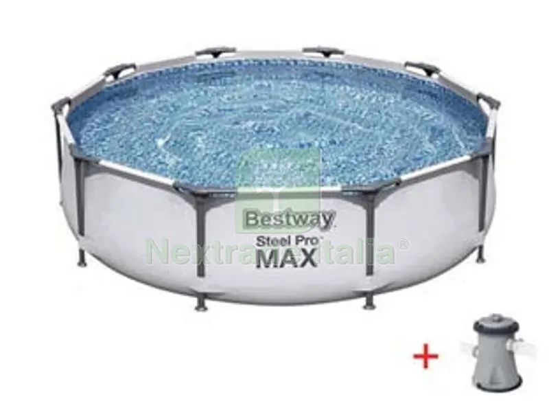 piscina steel pro max tonda con telaio portante cm.366x76h. - ? cm.366x76h. - capacit? lt.6473 -(art.56416) — Tempo libero outdoor — rif. FERX.FER232449