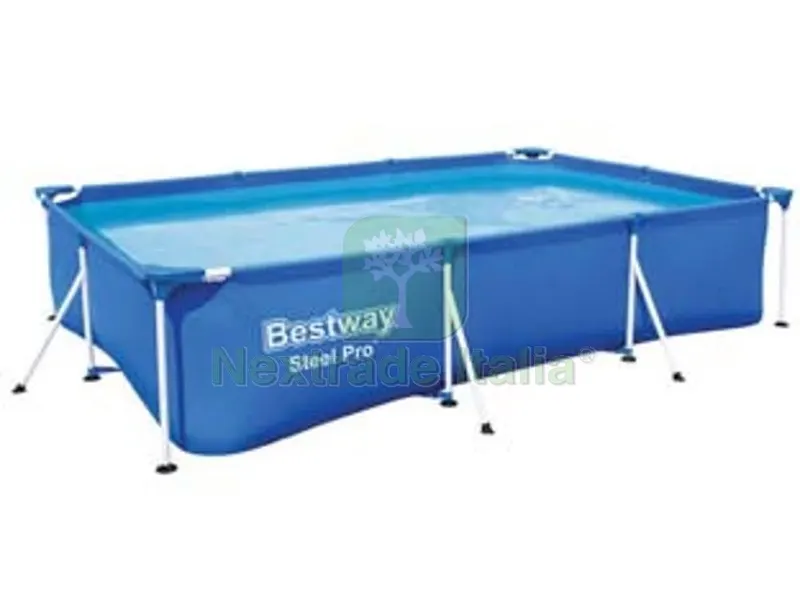 piscina steel pro rettangolare telaio portante cm.300x201x66h. - kg.19,6 - lt.3.300 (art.56404) — Tempo libero outdoor — rif. FERX.FER232456