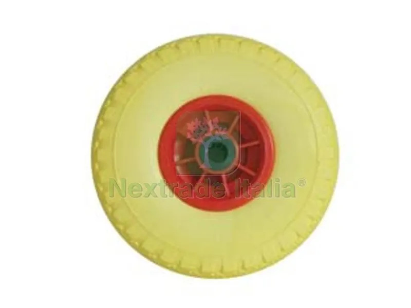 RUOTA PER CARRELLO PU PIENA MM.260 CERCHIO IN PLASTICA - ? mm.260x85 foro mm.20 con cuscinetti — Ruote e rotelle — rif. FERX.FER233538