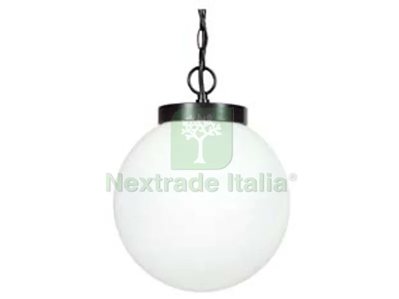 Lanterna con Catena Modello Sfera - 100w IP44 mm.250x940h. colore nero — Illuminazione — rif. FERX.FER234474 Lanterna con Catena Modello Sfera - 100w IP44 mm.250x940h. colore nero — Illuminazione — rif. FERX.FER234474