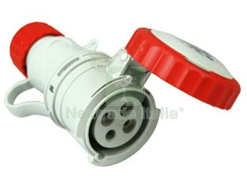 Presa Industriale Volante Argo Rossa 3P+T CEE 309 IP67 - 16A colore rosso 71144 — Interruttori e prese — rif. FERX.FER236317