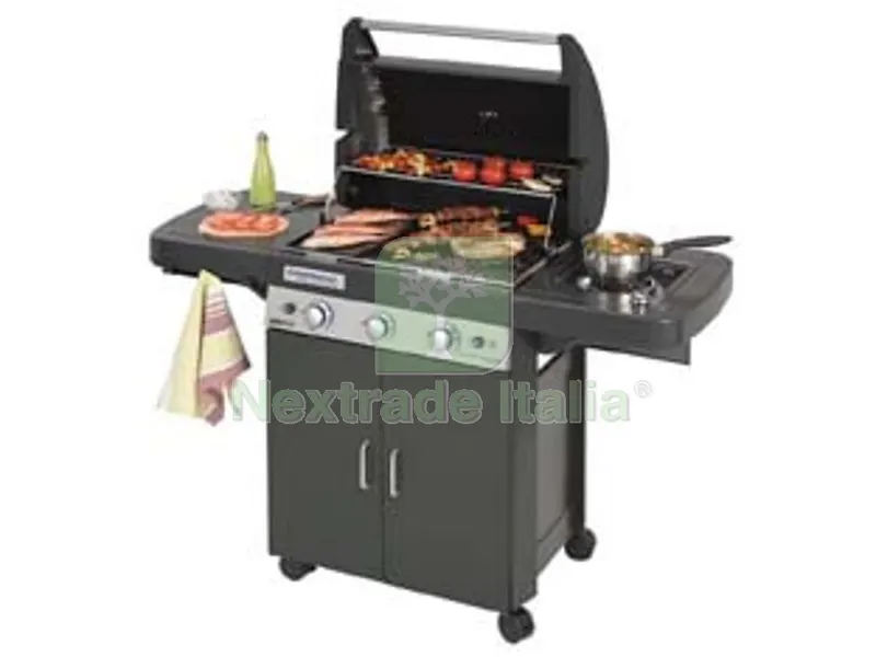 barbecue gas 3 bruc. + fornello cm.61x46 "3 classic ls plus dark " - bracere cm.61x46 — Tempo libero outdoor — rif. FERX.FER238939 barbecue gas 3 bruc. + fornello cm.61x46 "3 classic ls plus dark " - bracere cm.61x46 — Tempo libero outdoor — rif. FERX.FER238939