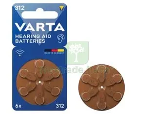 10BLISTER Pila Specialistica a Pastiglia per Apparecchi Acustici (312) — Pile e batterie — rif. FERX.FER239011