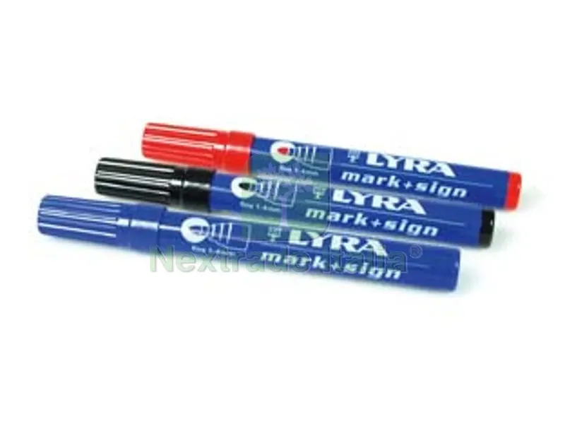 10PZ Pennarello Permanente Punta Tonda Fine Marker - rosso — Articoli per ufficio — rif. FERX.FER242530