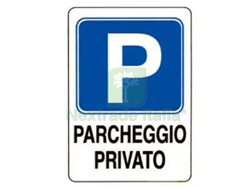 10PZ Cartello "parcheggio Privato" - cm.20x30h. — Casalinghi e organizzazione — rif. FERX.FER243643