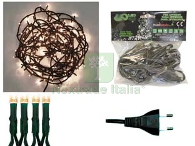 Lucciole a LED Bianco Caldo Luce Fissa per Interno - 20 led - mt.1,5 + 2 — Casalinghi e organizzazione — rif. FERX.FER243797 Lucciole a LED Bianco Caldo Luce Fissa per Interno - 20 led - mt.1,5 + 2 — Casalinghi e organizzazione — rif. FERX.FER243797