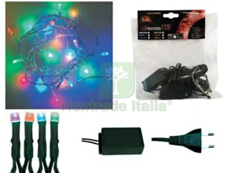 Lucciole a LED Multicolor Luce Fissa per Interno - 20 led - mt.1,5 + 2 — Casalinghi e organizzazione — rif. FERX.FER243803 Lucciole a LED Multicolor Luce Fissa per Interno - 20 led - mt.1,5 + 2 — Casalinghi e organizzazione — rif. FERX.FER243803