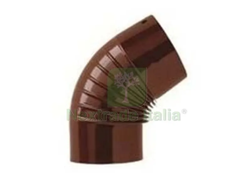 GOMITO 45? PORCELLANATO PER STUFE A LEGNA MARRONE LUCIDO - ? cm.10 — Irrigazione — rif. FERX.FER244077 GOMITO 45? PORCELLANATO PER STUFE A LEGNA MARRONE LUCIDO - ? cm.10 — Irrigazione — rif. FERX.FER244077