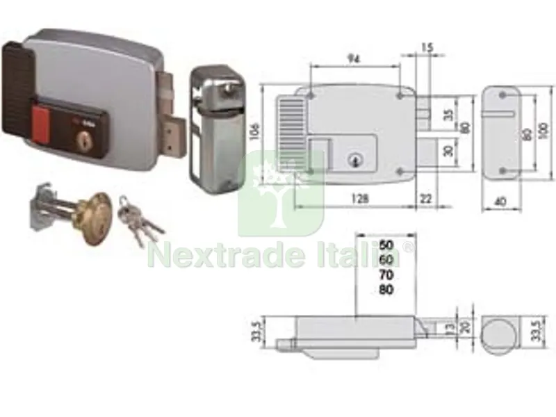 elettroserratura per porte legno con pulsante interno 2 mandate 11670 - mm.50 sx (11670502) — Serrature e cilindri — rif. FERX.FER244466 elettroserratura per porte legno con pulsante interno 2 mandate 11670 - mm.50 sx (11670502) — Serrature e cilindri — rif. FERX.FER244466