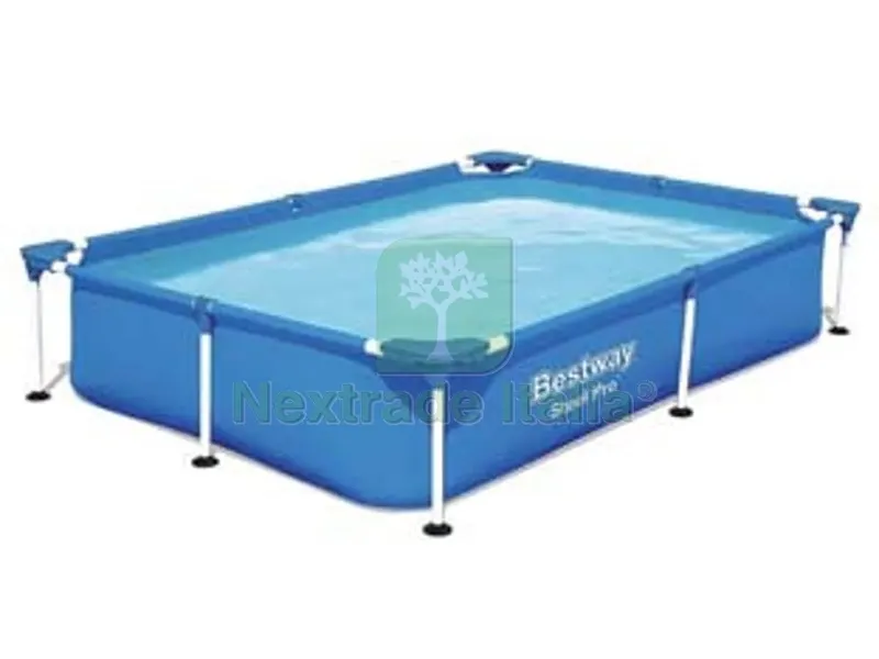piscina steel pro rettangolare telaio portante cm.221x150x43h. - kg.9,6 - lt.1.200 (art.56401) — Tempo libero outdoor — rif. FERX.FER245548 piscina steel pro rettangolare telaio portante cm.221x150x43h. - kg.9,6 - lt.1.200 (art.56401) — Tempo libero outdoor — rif. FERX.FER245548