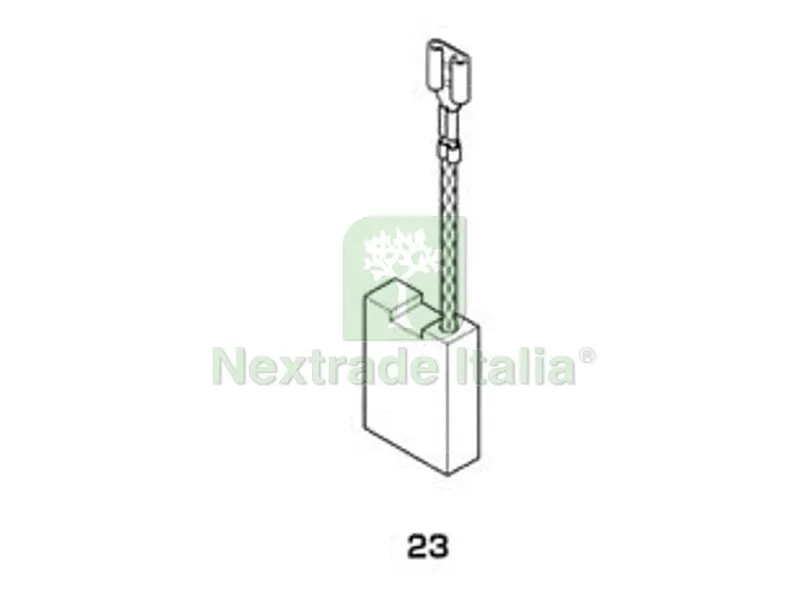 8PZ Spazzole a Carboncino per Elettroutensili Modello 23 - AEG 1750 mm.6x12,5x21h. con autostacco — Accessori e ricambi utensili elettrici — rif. FERX.FER246347