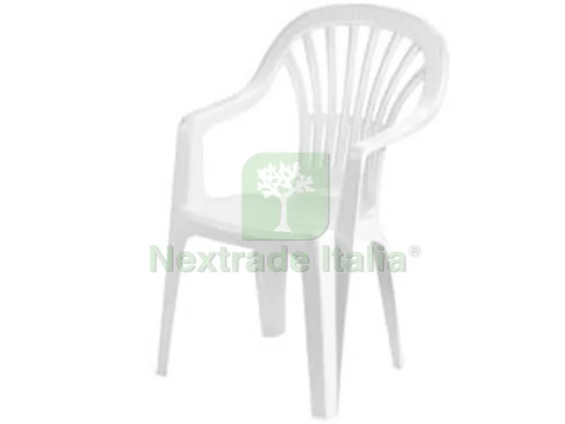 Sedia Poltrona da Giardino "zena" Bianca - cm.55x56x89h. - peso kg.3,1 — Arredo giardino — rif. FERX.FER246804 Sedia Poltrona da Giardino "zena" Bianca - cm.55x56x89h. - peso kg.3,1 — Arredo giardino — rif. FERX.FER246804