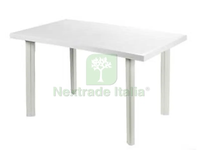 Tavolo da Giardino "velo" Bianco CM.125X76X72H. - cm.126x76x72h. - peso kg.8,8 — Arredo giardino — rif. FERX.FER246897