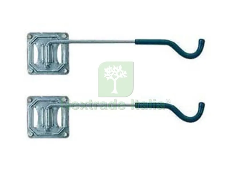 2COPPIE Gancio Parete Portabici Lunghi ART.821 — Tempo libero outdoor — rif. FERX.FER249027