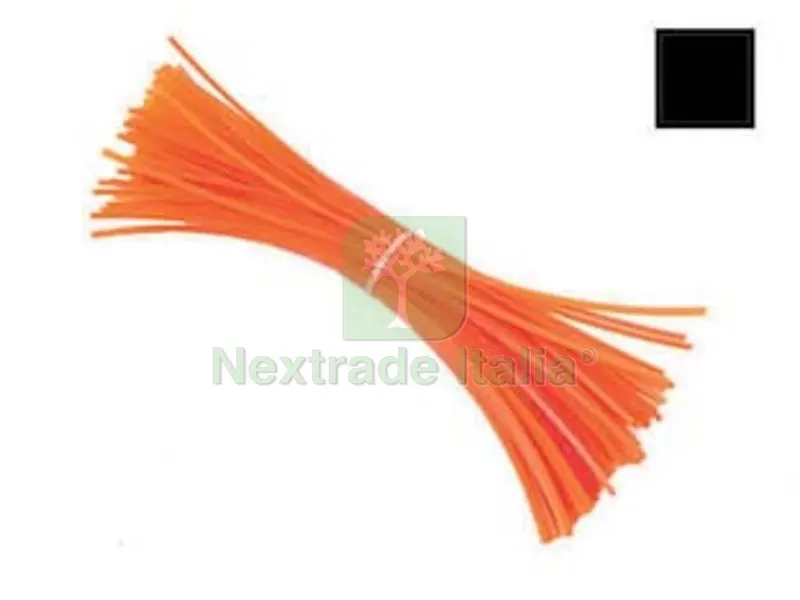 5BLISTER Filo per Decespugliatore in Nylon Quadro Arancio - mm.3 in spezzoni da cm.36 - conf. 50 pezzi — Ricambi e accessori macchine da giardino — rif. FERX.FER249591