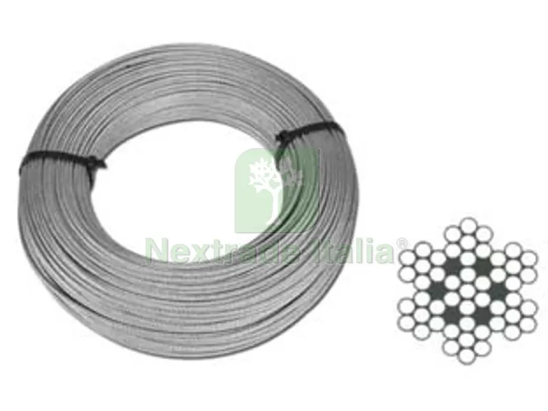Fune Metallica in Acciaio Inox in Rotolini - ? mm.6 rotoli da mt.10 — Fili, cavetti e catene metalliche — rif. FERX.FER250382