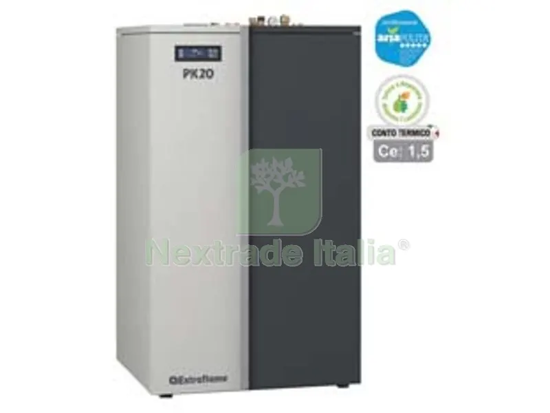 caldaia termopellet pk20 20 kw bordeaux (conto termico) - misure cm.82,2,0x74,5x140,0h. - peso kg.295 — Caldaie e radiatori — rif. FERX.FER251389