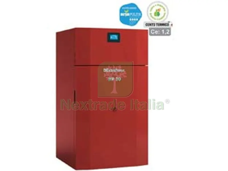 Caldaia Termopellet HP 30 EVO 31,3 KW Bordeaux (conto Termico) - misure cm.78,0x77,8x140,8h. - peso Kg.335 — Caldaie e radiatori — rif. FERX.FER251396