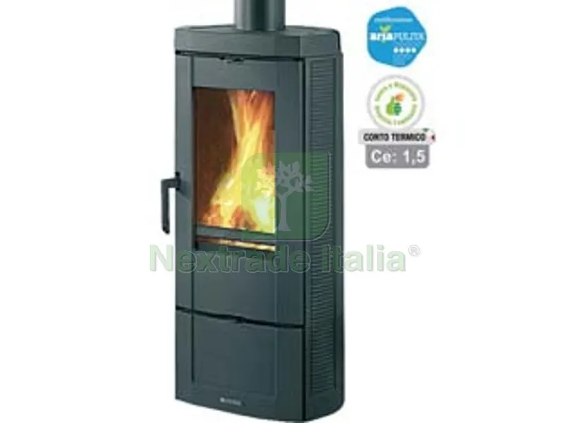 Stufa a Legna Candy 4.0 6,2 KW Nero Antracite (conto Termico) - misure cm.40,4x39,7x89,0h. - peso Kg.85 — Stufe e camini — rif. FERX.FER251488 Stufa a Legna Candy 4.0 6,2 KW Nero Antracite (conto Termico) - misure cm.40,4x39,7x89,0h. - peso Kg.85 — Stufe e camini — rif. FERX.FER251488