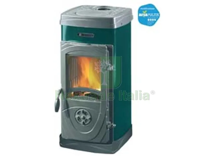 Stufa a Legna Super Junior 5 KW Verde - misure cm.36,0x41,9x77,1h. - peso Kg.64 — Stufe e camini — rif. FERX.FER251501