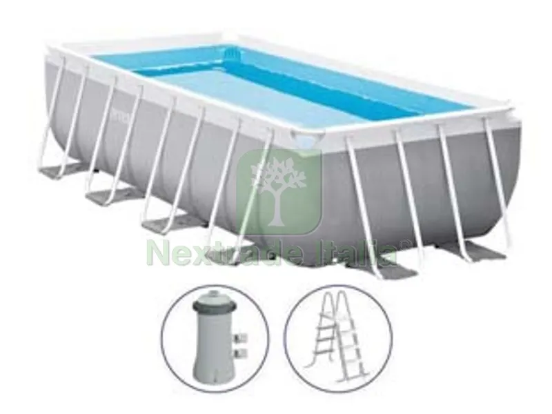 Piscina "prism Frame" RETTANG.CON TEL.PORTANTE con Pompa CM.400X200X100H. - Capacit? LT.6836 - Peso KG.68,5 (26788) — Tempo libero outdoor — rif. FERX.FER253437