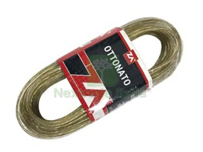 5PZ Cavetto Acciaio Ottonato Rivestito in PVC Trasparente - ? mm.4x mt.10 — Fili, cavetti e catene metalliche — rif. FERX.FER254526