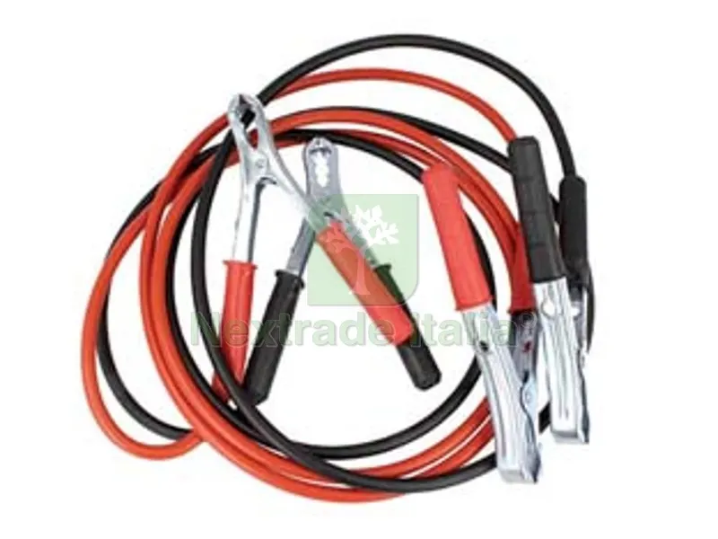 cavi collegamento auto - mt.3,5 sezione mmq.25 - pinze rosso+nero 200amp — Pinze e tronchesi — rif. FERX.FER255288