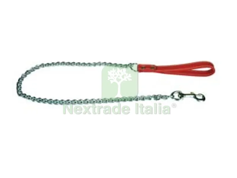3PZ Guinzaglio per Cani con Catena - lunghezza cm.100 spessore maglie mm.3,5 — Cani — rif. FERX.FER255578