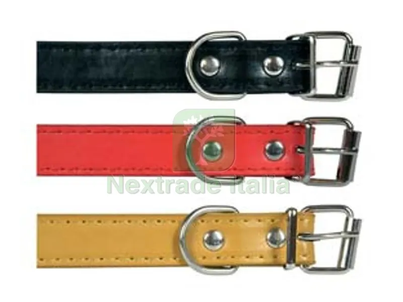 5PZ Collare per Cani Finto Cuoio - cm.37x1,6 — Cani — rif. FERX.FER255714 5PZ Collare per Cani Finto Cuoio - cm.37x1,6 — Cani — rif. FERX.FER255714