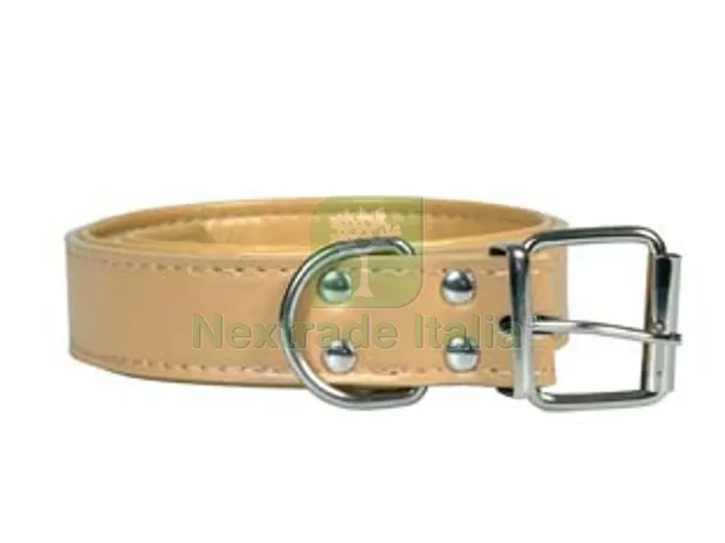 5PZ Collare per Cani Finto Cuoio Imbottito - cm.51x2,5 — Cani — rif. FERX.FER255783