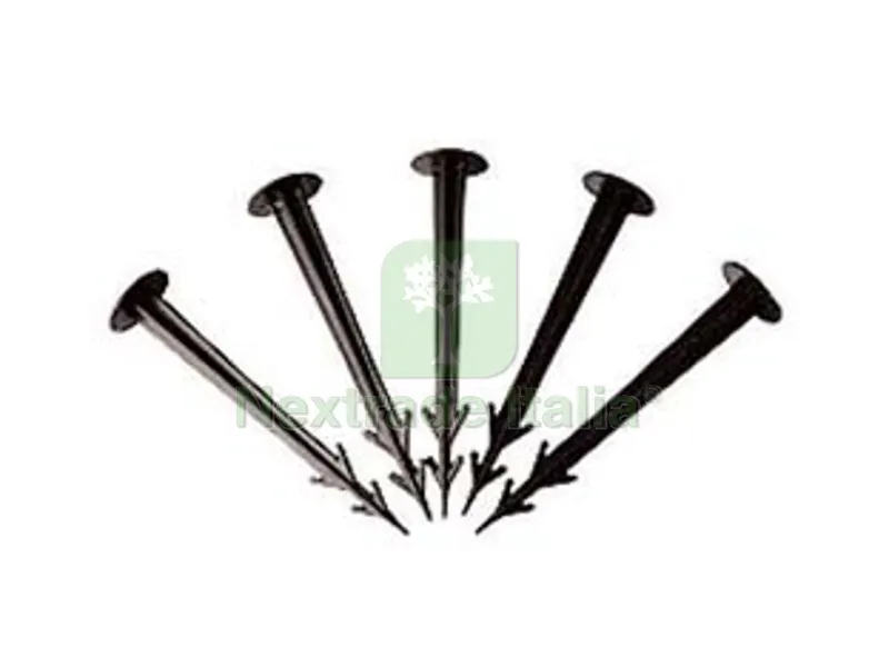 5BLISTER Chiodo Ferma Telo in Nylon Nero in Confezione Pezzi 20 - mm.110 — Chiodi e graffe — rif. FERX.FER256261 5BLISTER Chiodo Ferma Telo in Nylon Nero in Confezione Pezzi 20 - mm.110 — Chiodi e graffe — rif. FERX.FER256261