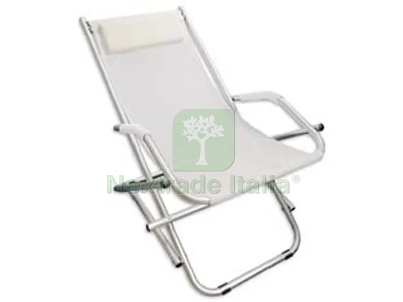 Sdraio in Alluminio Bianco - cm.54x97x77h. — Tempo libero outdoor — rif. FERX.FER259781 Sdraio in Alluminio Bianco - cm.54x97x77h. — Tempo libero outdoor — rif. FERX.FER259781