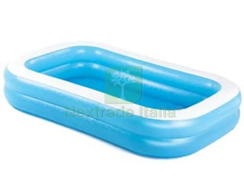 piscina "family" gonfiabile rettangolare 2 anelli +6 anni - cm.262x175x51h. - peso kg.4,8 (art.54006) — Gonfiabili e galleggianti — rif. FERX.FER260701 piscina "family" gonfiabile rettangolare 2 anelli +6 anni - cm.262x175x51h. - peso kg.4,8 (art.54006) — Gonfiabili e galleggianti — rif. FERX.FER260701
