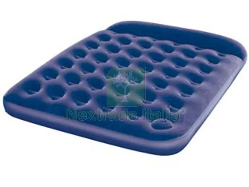 materasso gonf. floccato matrimoniale con cuscino e pompa incorporata - cm.203x152x28h. - peso kg.4,500 (art.67226) — Tempo libero outdoor — rif. FERX.FER260770