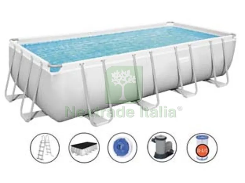 piscina power steel rettangolare telaio portante cm.549x274x122h. - kg.110,3 -lt.14.812-filtro cartuccia (art.56465) — Tempo libero outdoor — rif. FERX.FER260831