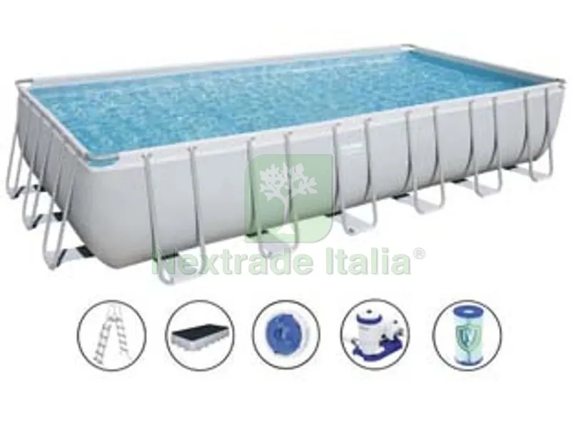 piscina power steel rettangolare telaio portante cm.732x366x132h. -kg.171,7 -lt.30.045 -filtro cartuccia (art.56474) — Tempo libero outdoor — rif. FERX.FER260848 piscina power steel rettangolare telaio portante cm.732x366x132h. -kg.171,7 -lt.30.045 -filtro cartuccia (art.56474) — Tempo libero outdoor — rif. FERX.FER260848