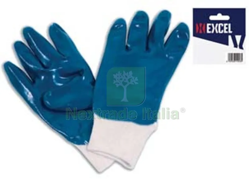 12BLISTER Guanti da Lavoro in Tela Interamente Spalmato in NBR Polso Maglia - tg.10 — Guanti da lavoro — rif. FERX.FER261418 12BLISTER Guanti da Lavoro in Tela Interamente Spalmato in NBR Polso Maglia - tg.10 — Guanti da lavoro — rif. FERX.FER261418